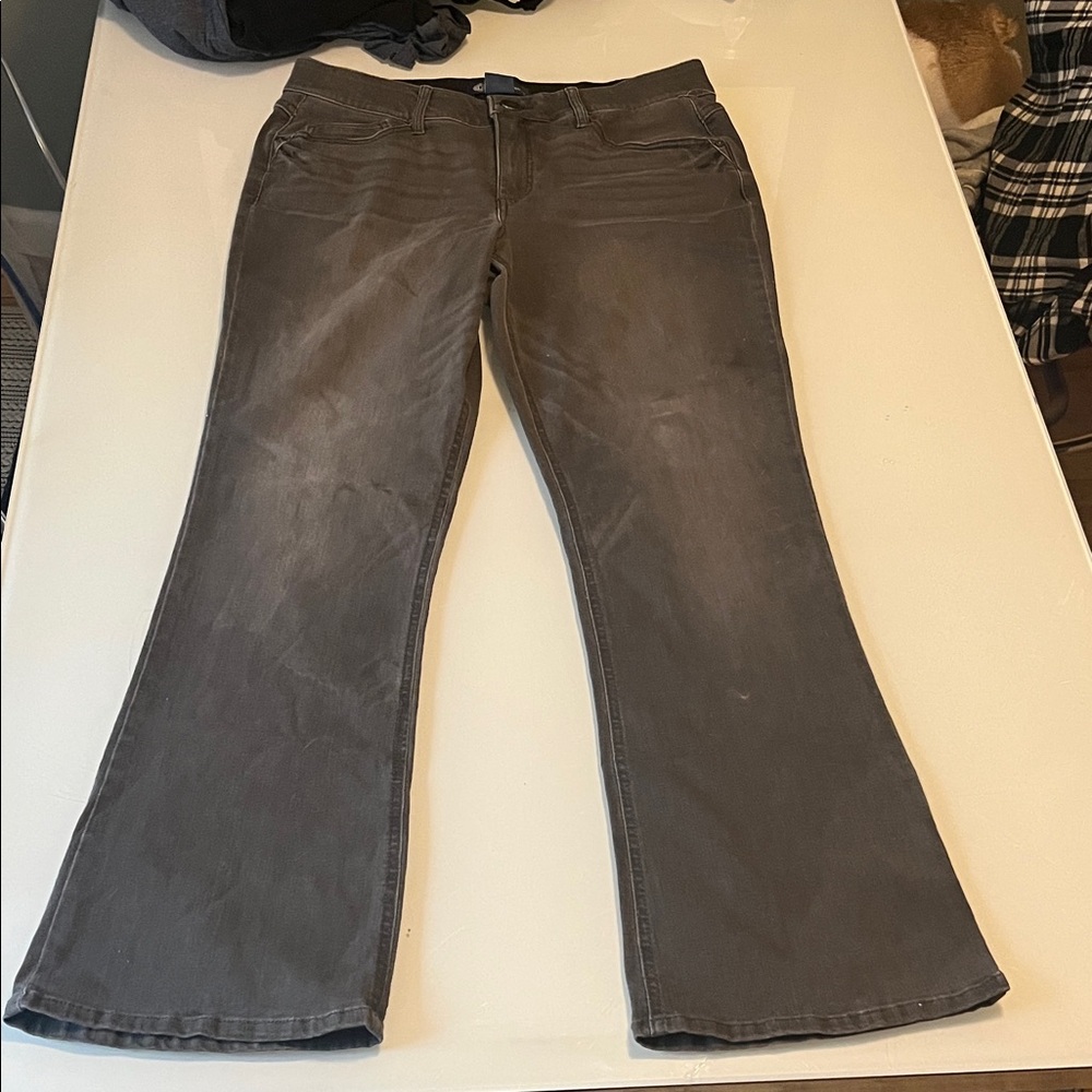 Democracy Gray Flare & Wide Leg Jeans